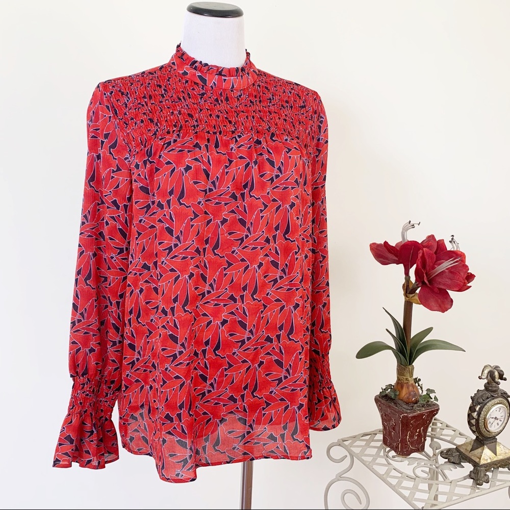 Ann Taylor Balloon Sleeve Top Blouse